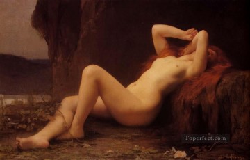 クラシックヌード Painting - マグダラのマリア 洞窟の中の女性の身体ヌード ジュール・ジョゼフ・ルフェーブル